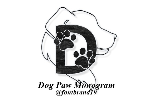 Dog Paw Monogram