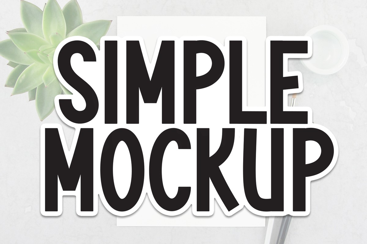 Font Simple Mockup