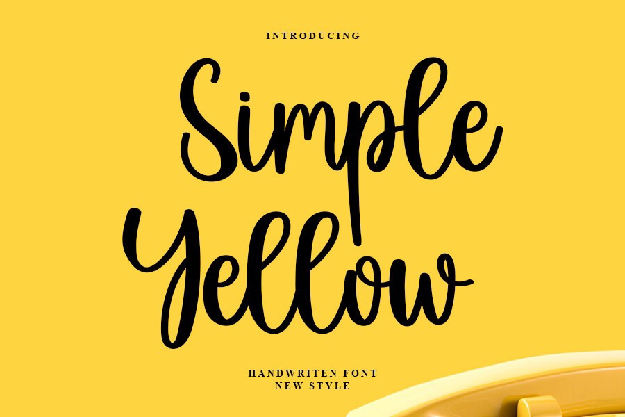 Font Simple Yellow