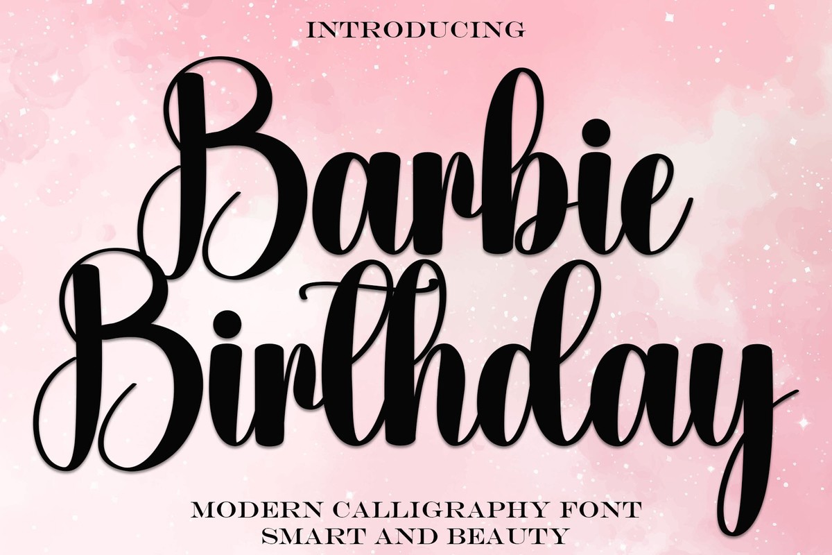 Font Barbie Birthday