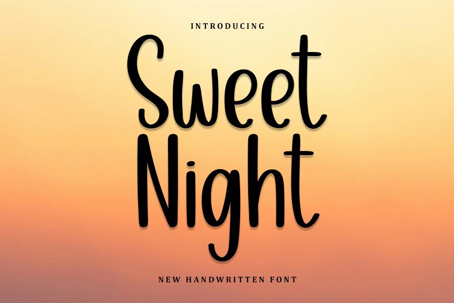 Font Sweet Night