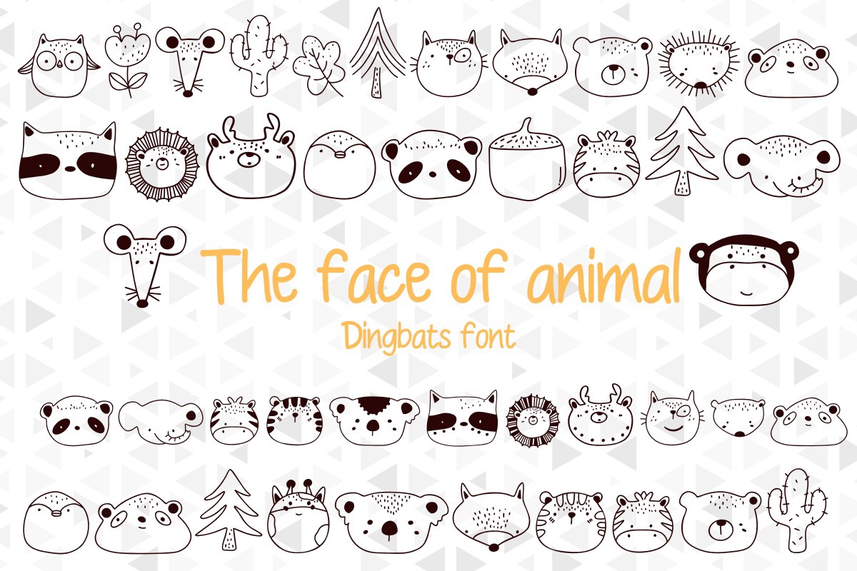 Font The Face of Animal