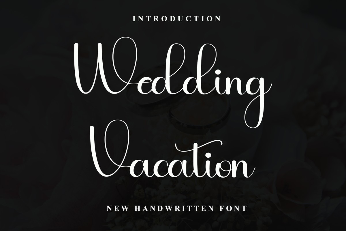 Font Wedding Vacation