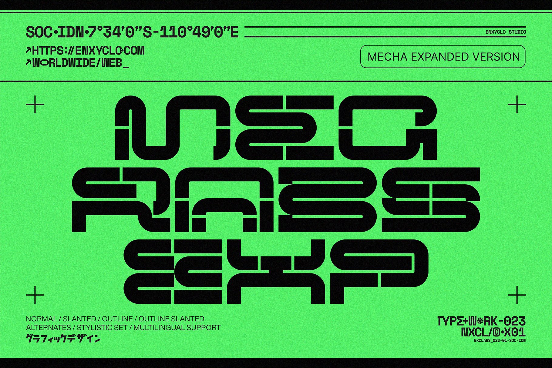 Font NCL Megrabs Mecha Expanded