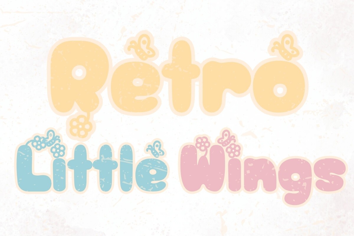 Font Retro Little Wings