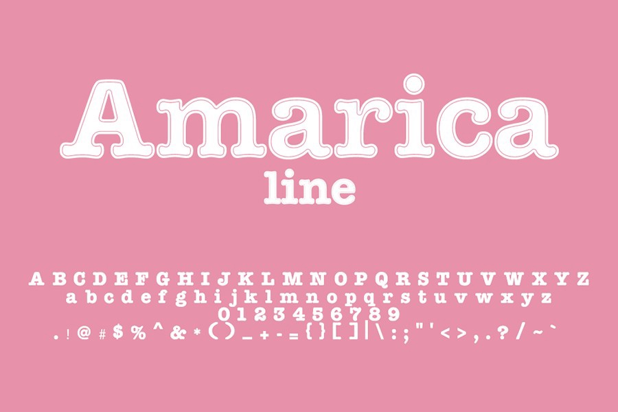 Font Amarica Line