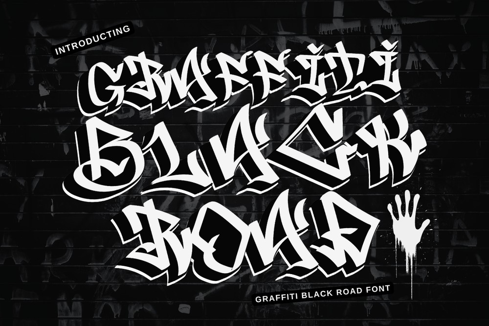 Font Graffiti Black Road