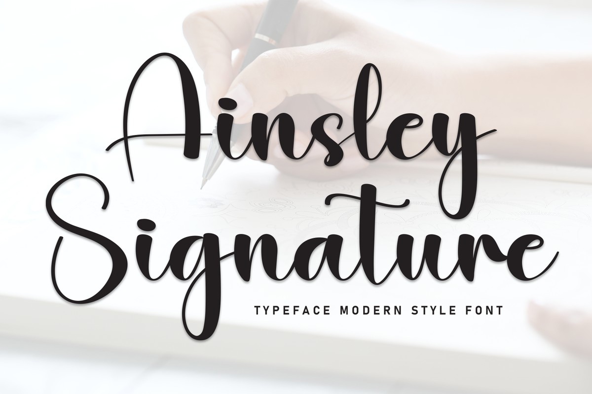 Font Ainsley Signature