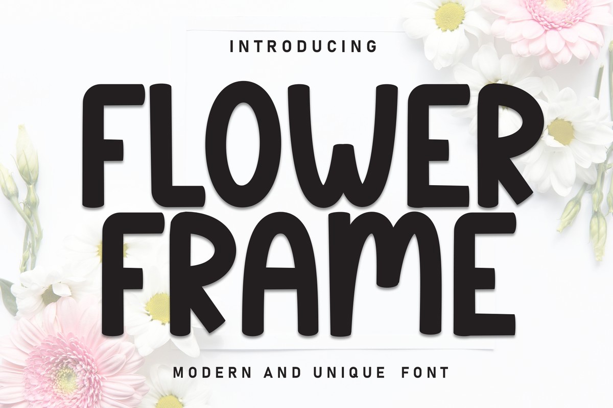 Font Flower Frame