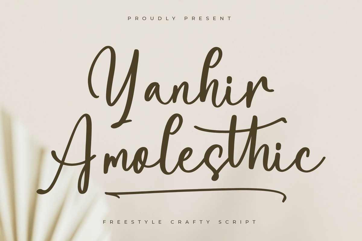 Font Yanhir Amolesthic