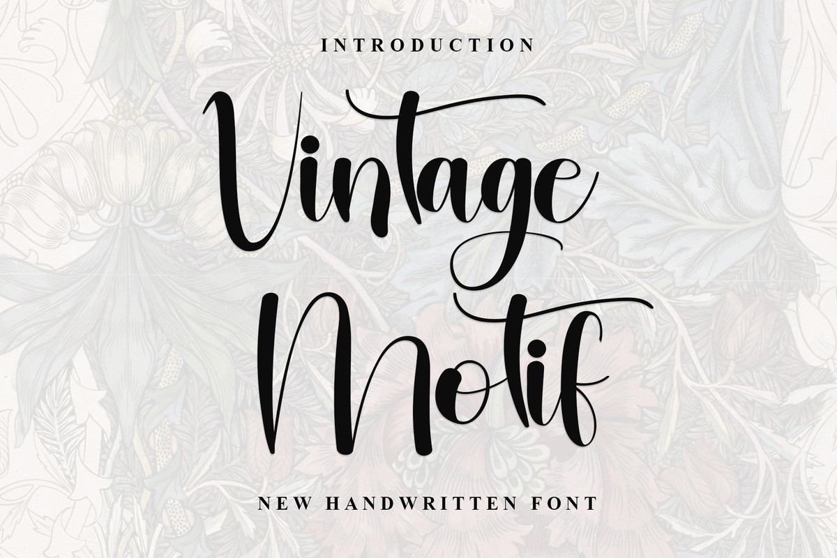 Font Vintage Motif