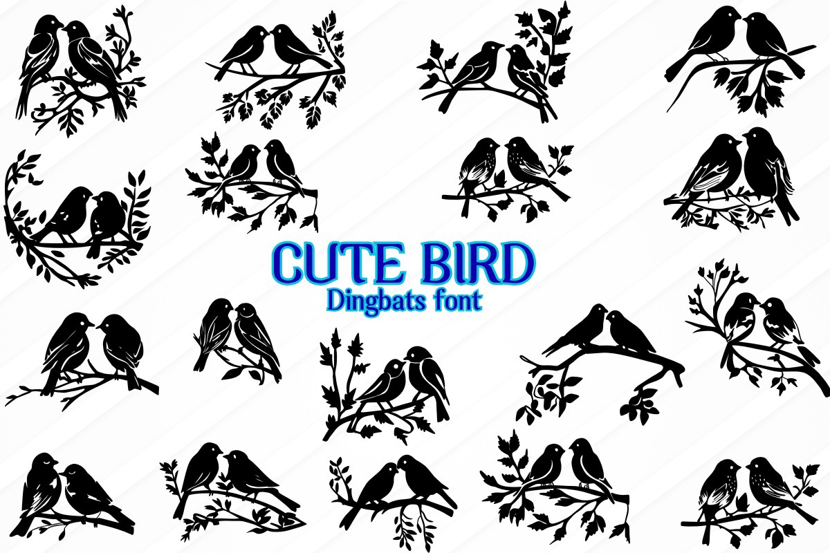 Font Cute Bird