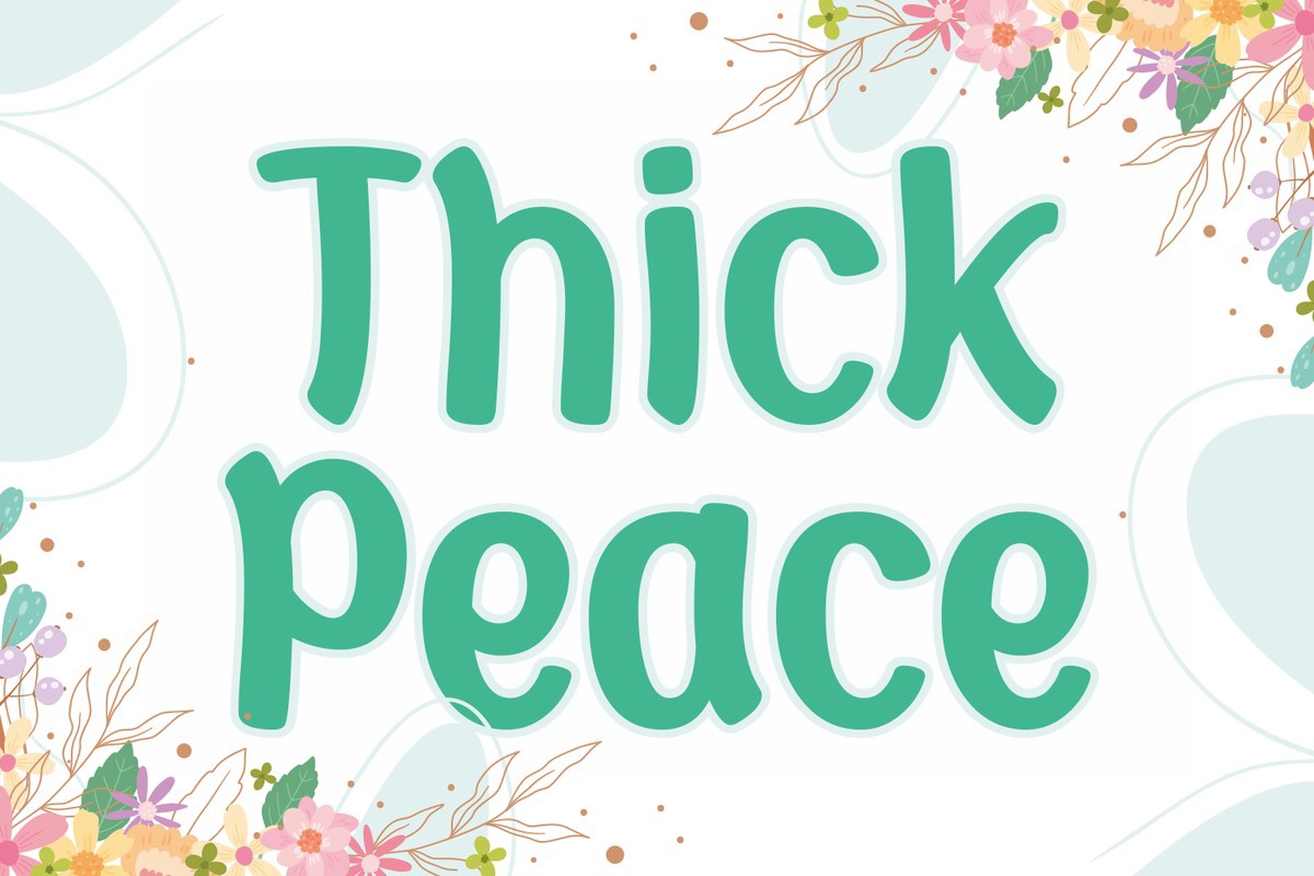 Font Thick Peace