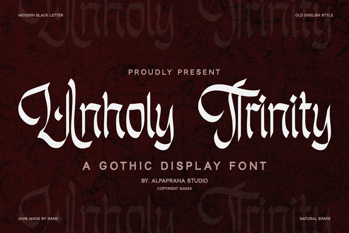 Font Unholy Trinity