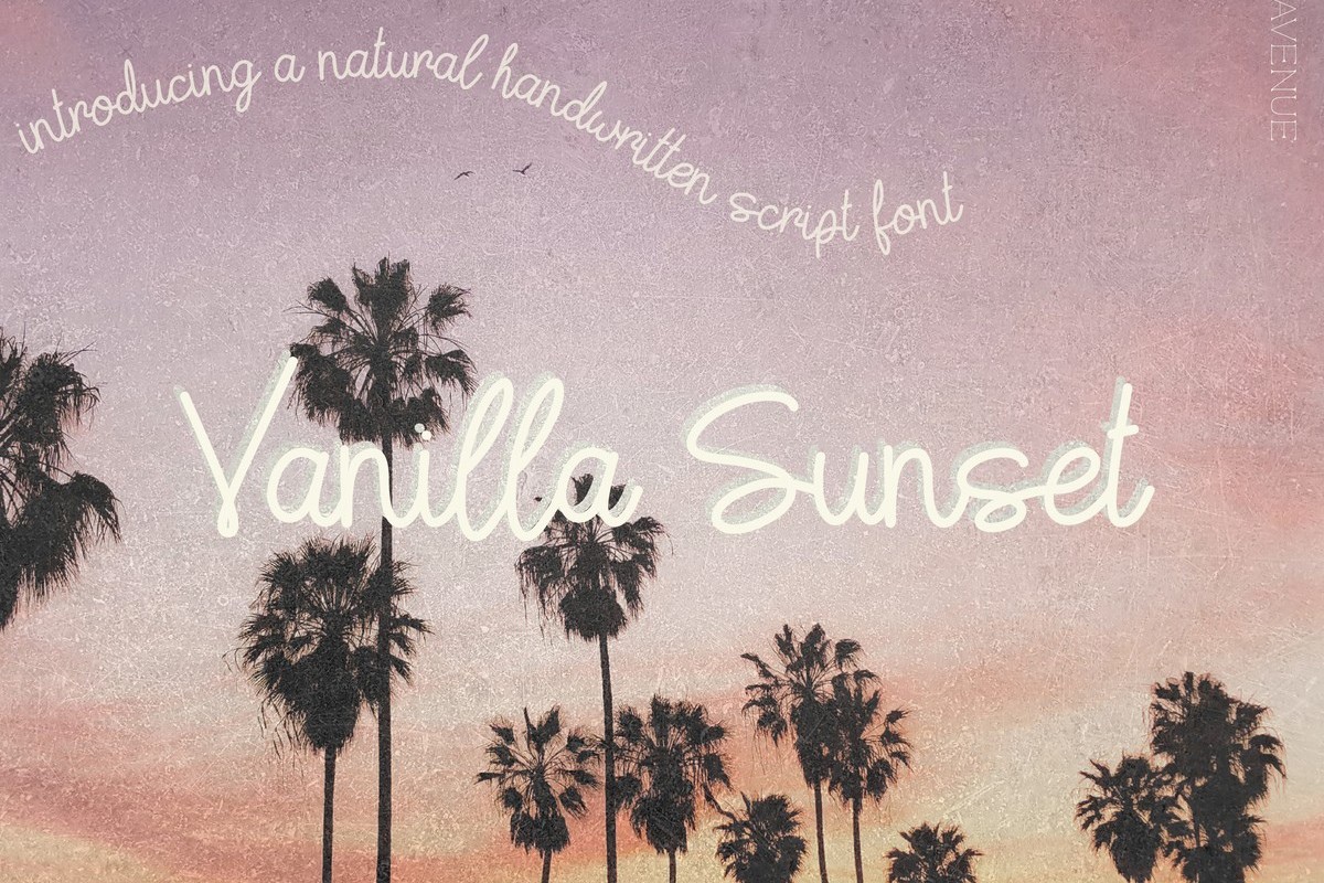 Font Vanilla Sunset