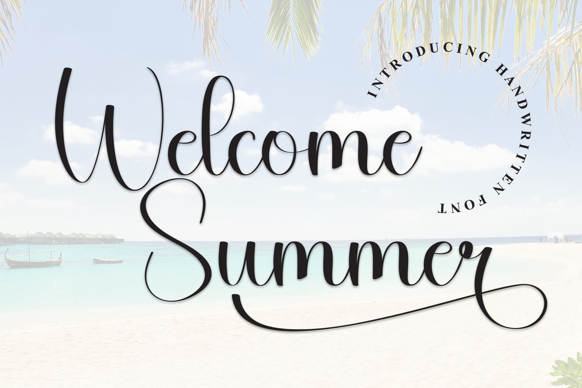 Font Welcome Summer