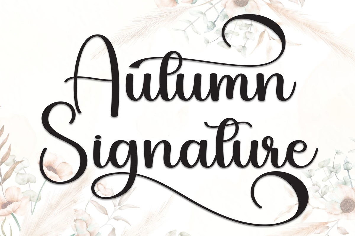 Font Autumn Signature