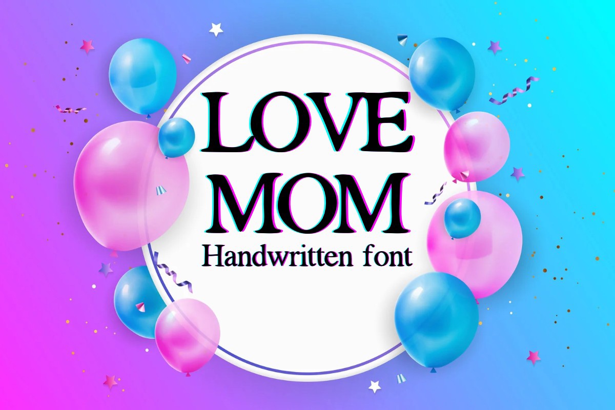 Font Love Mom