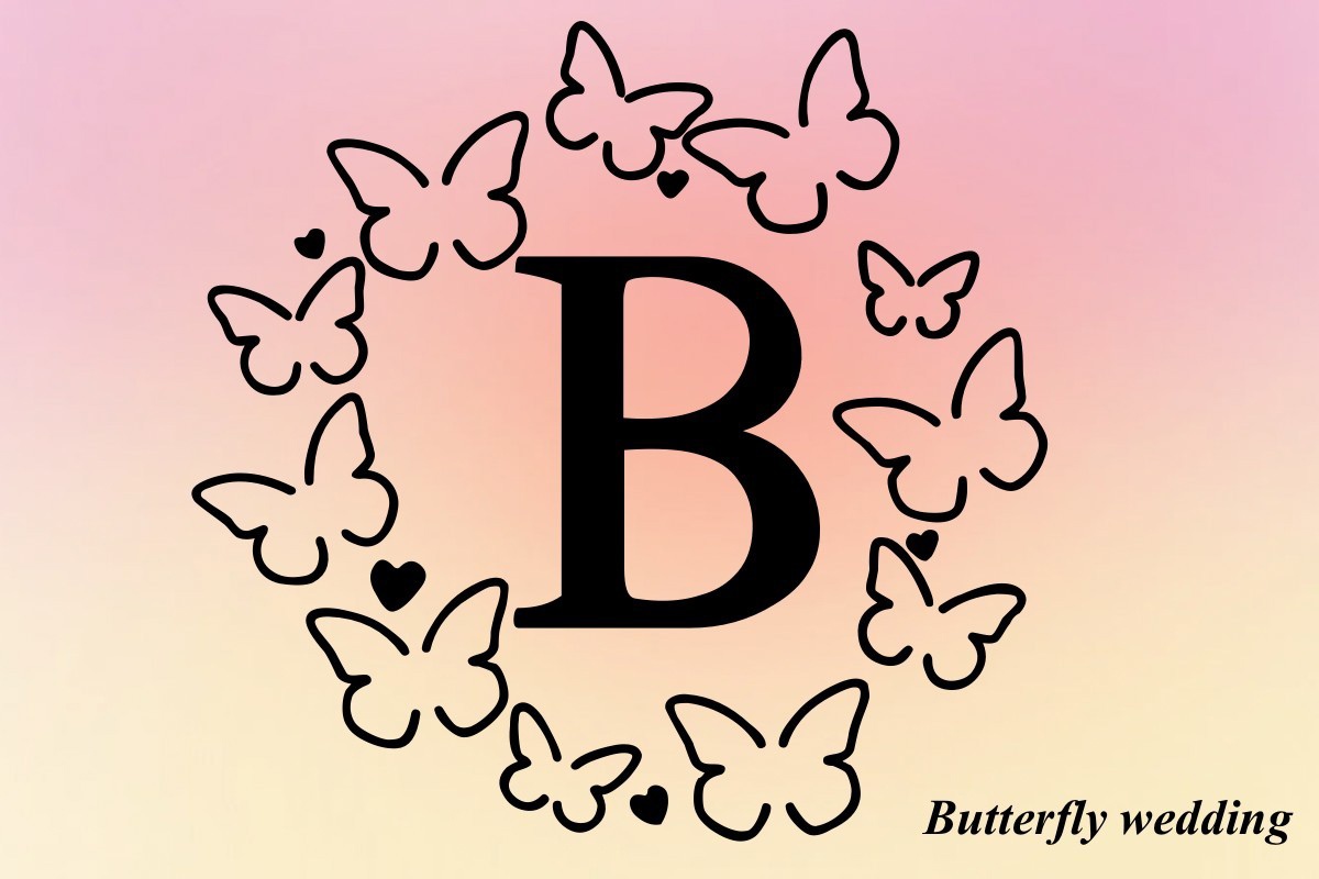 Font Butterfly Wedding