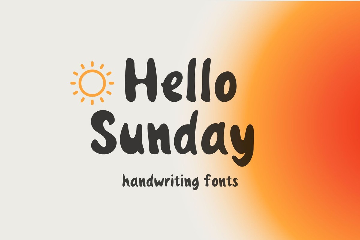 Font Hello Sunday: download and install on the WEB site