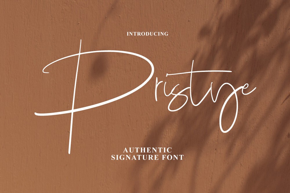 Font Pristye Signature