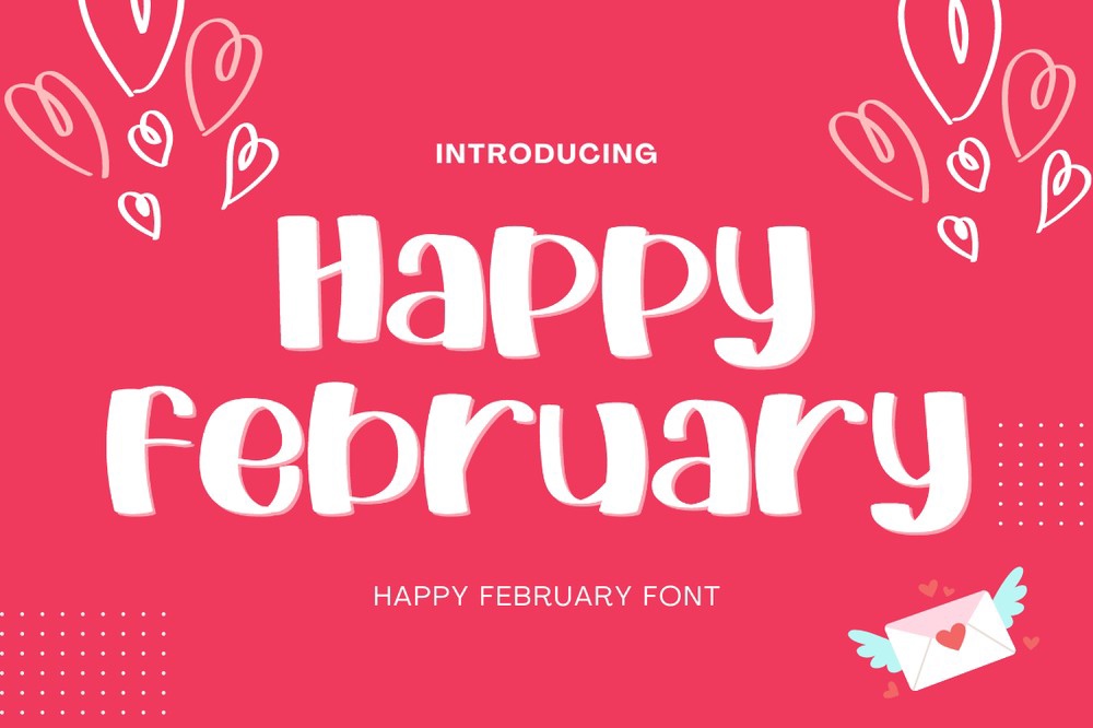 Font Happy February