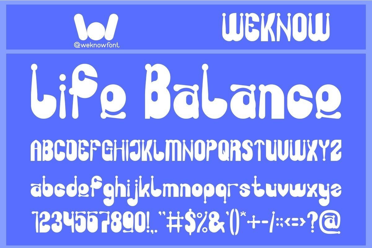 Font Life Balance: download and install on the WEB site