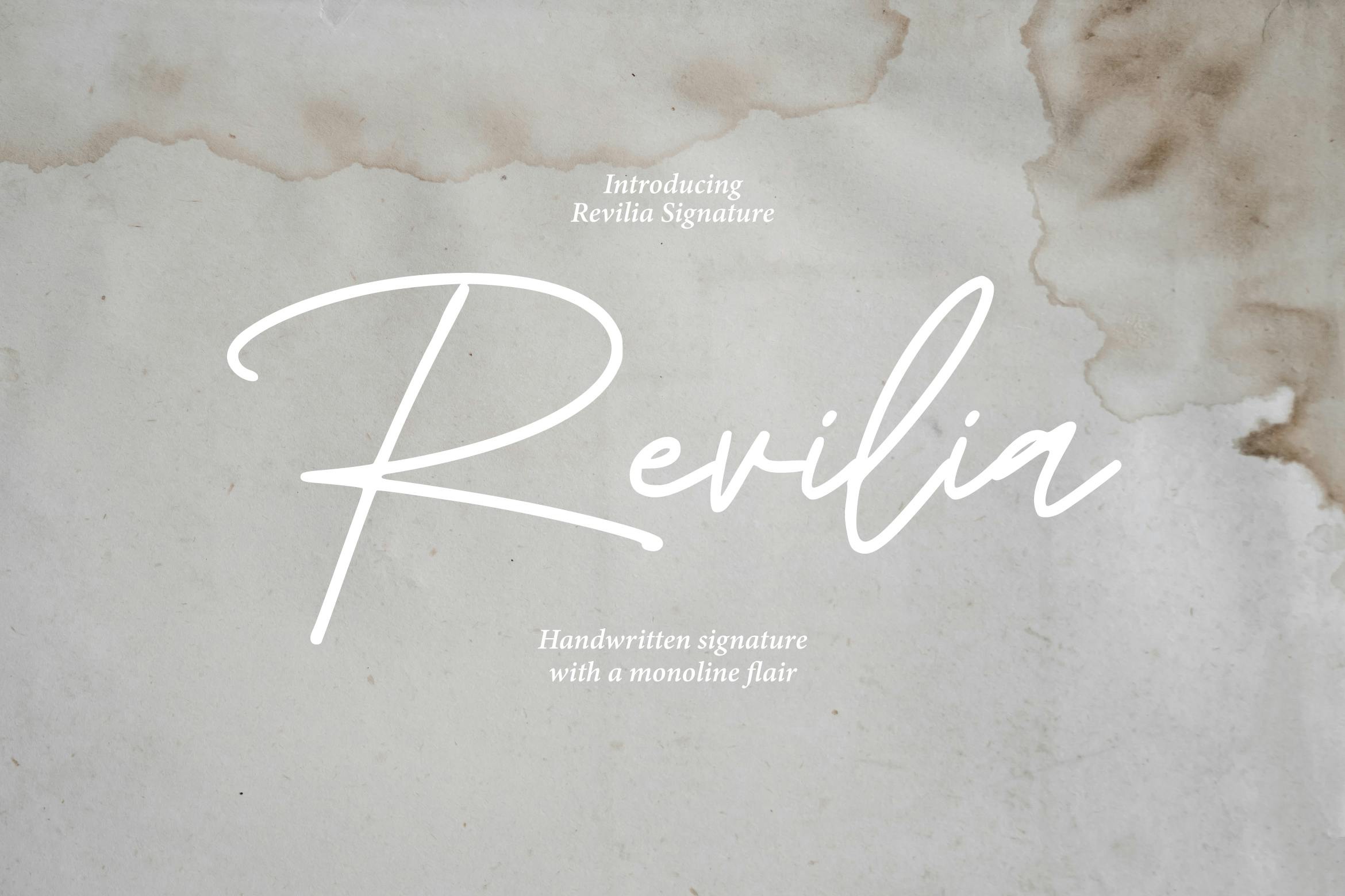 Font Revilia Signature