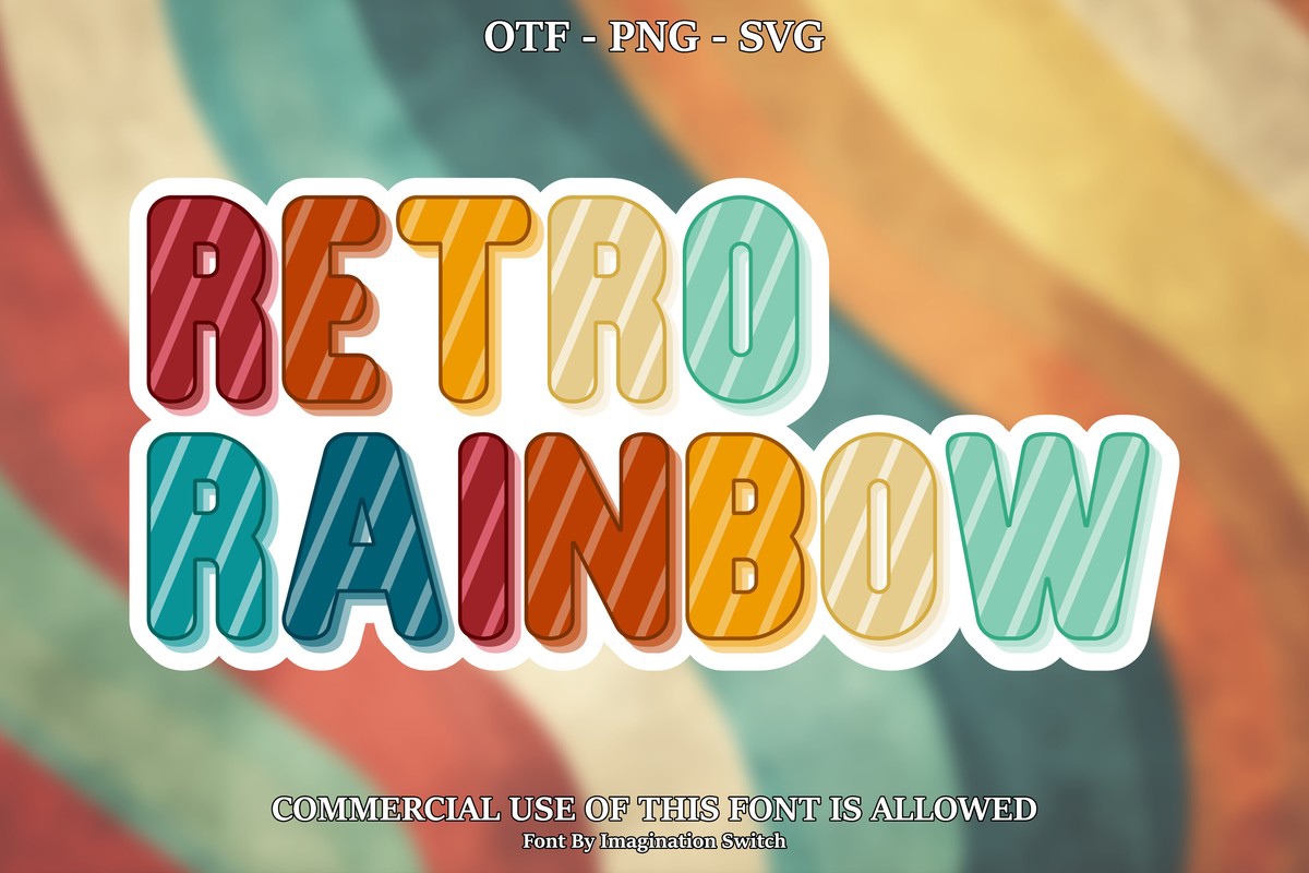 Font Retro Rainbow