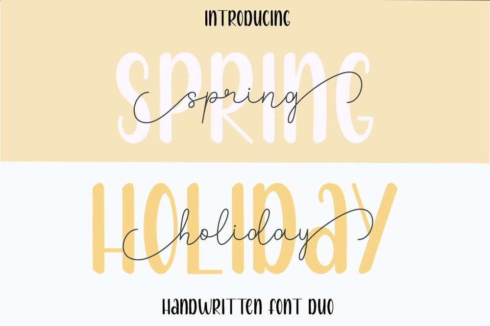 Font Spring Holiday