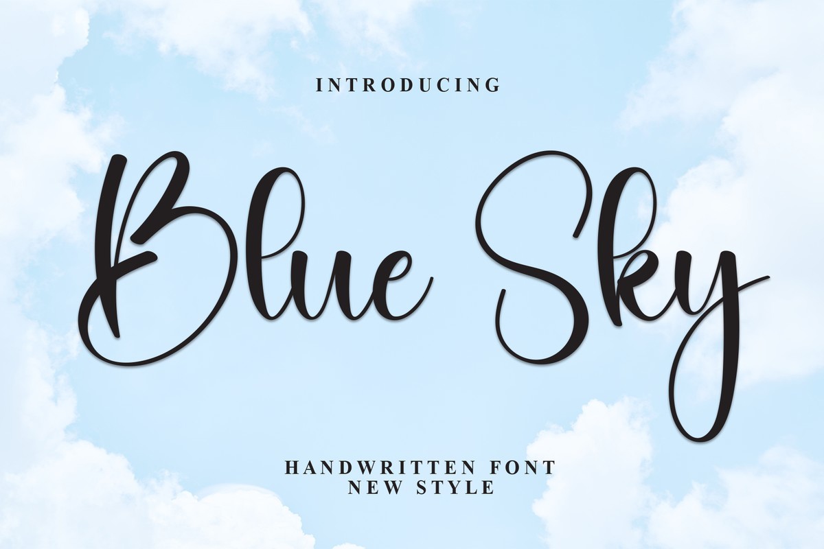 Font Blue Sky