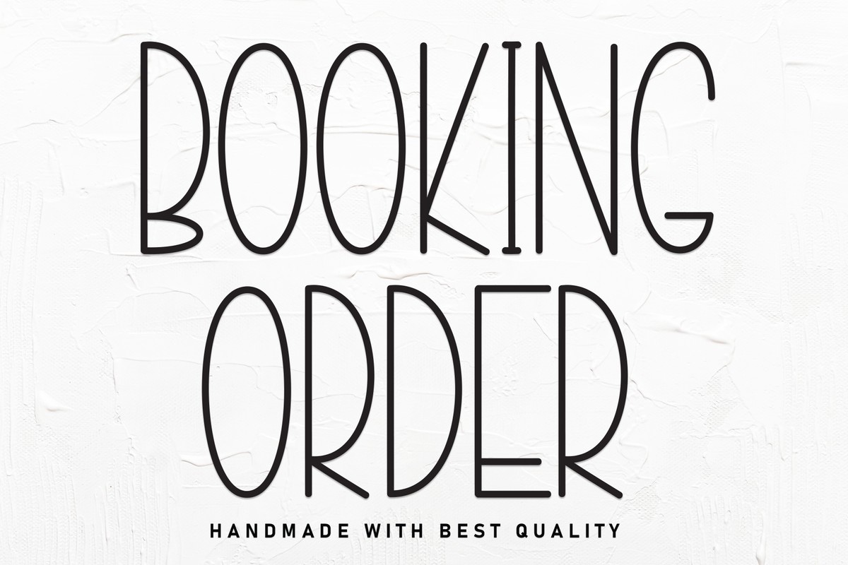 Font Booking Order