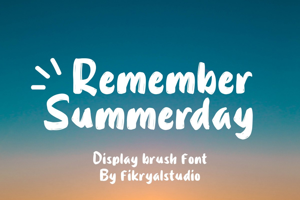 Font Remember Summerday