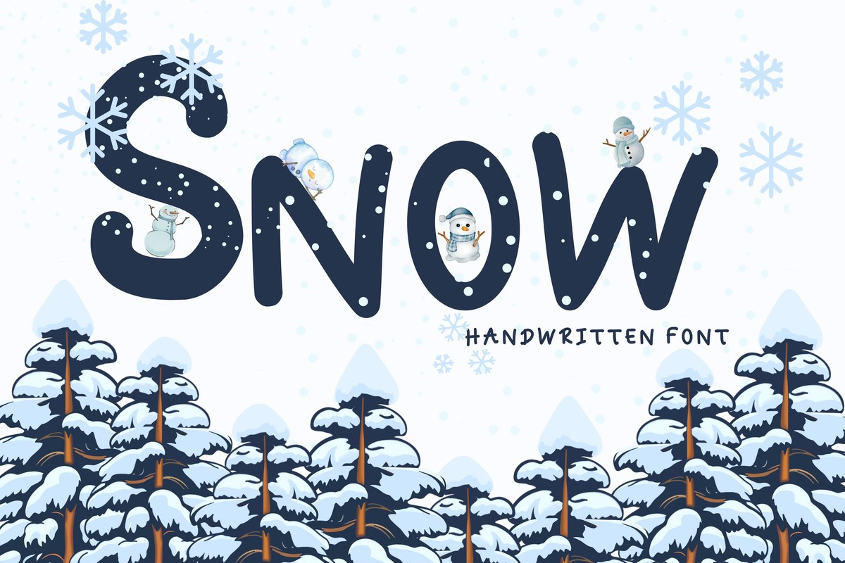 Font Snow: download and install on the WEB site