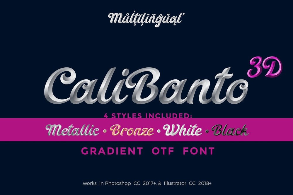 Font CaliBanto 3D