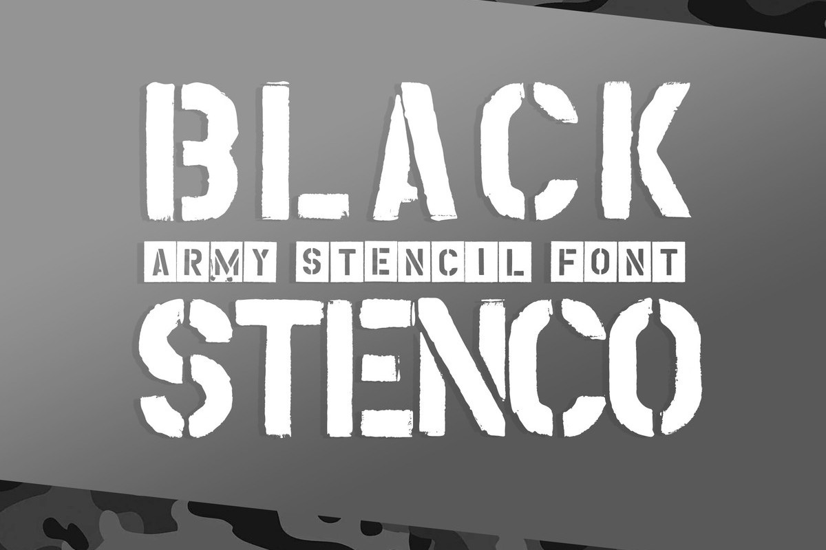 Font Black Stenco