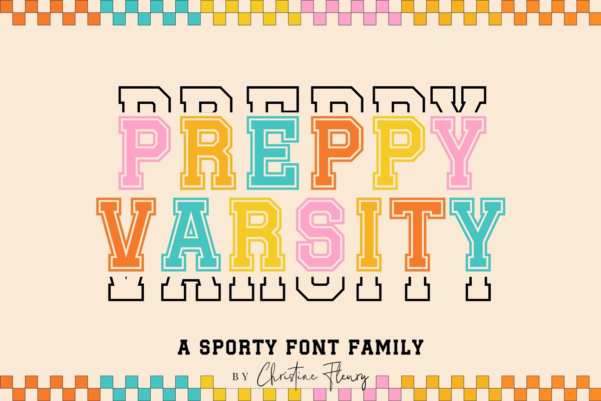 Font CF-Preppy Varsity