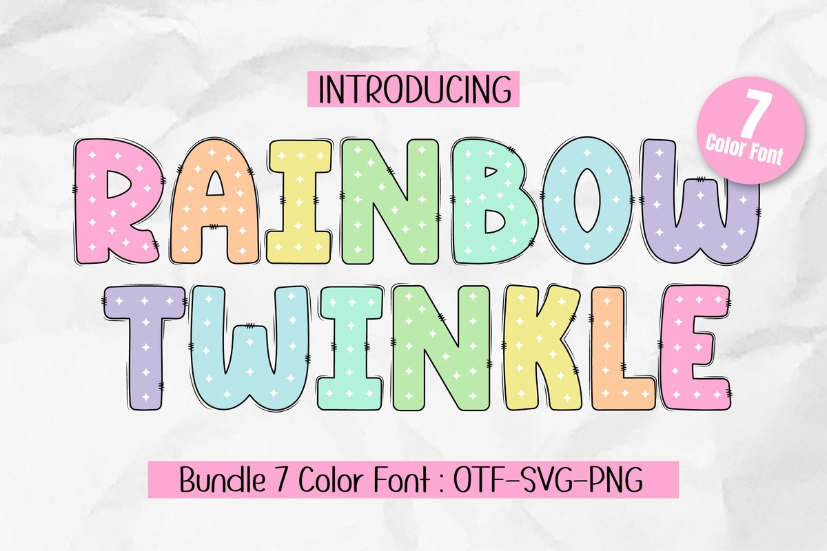 Font Rainbow Twinkle