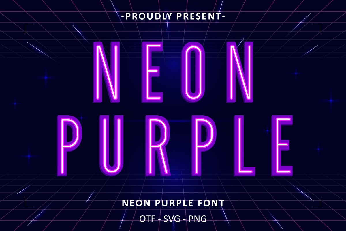 Font Neon Purple