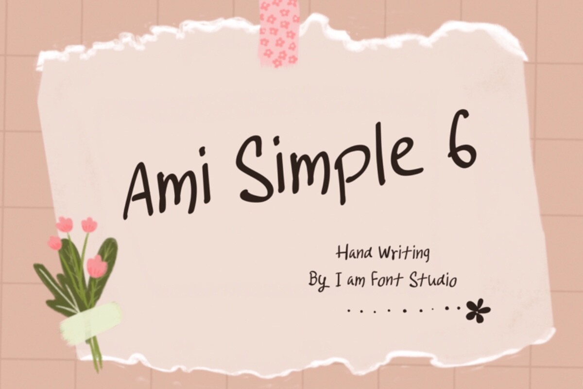 Font Ami Simple 6