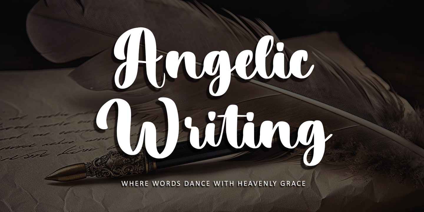 Font Angelic Writing