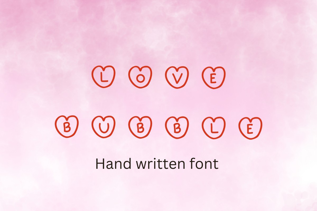 Font Love Bubble