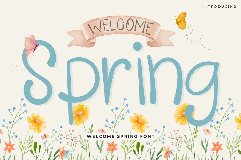 Font Welcome Spring