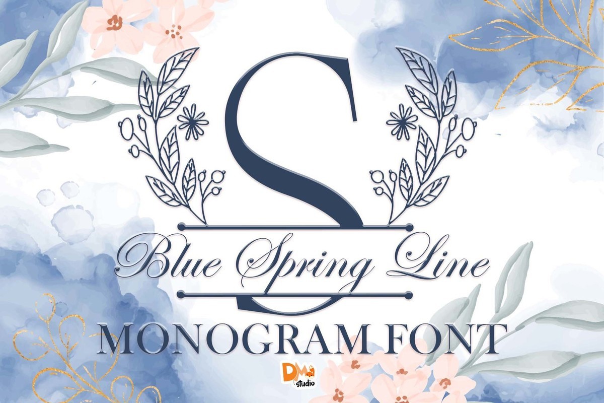 Blue Spring Line Monogram