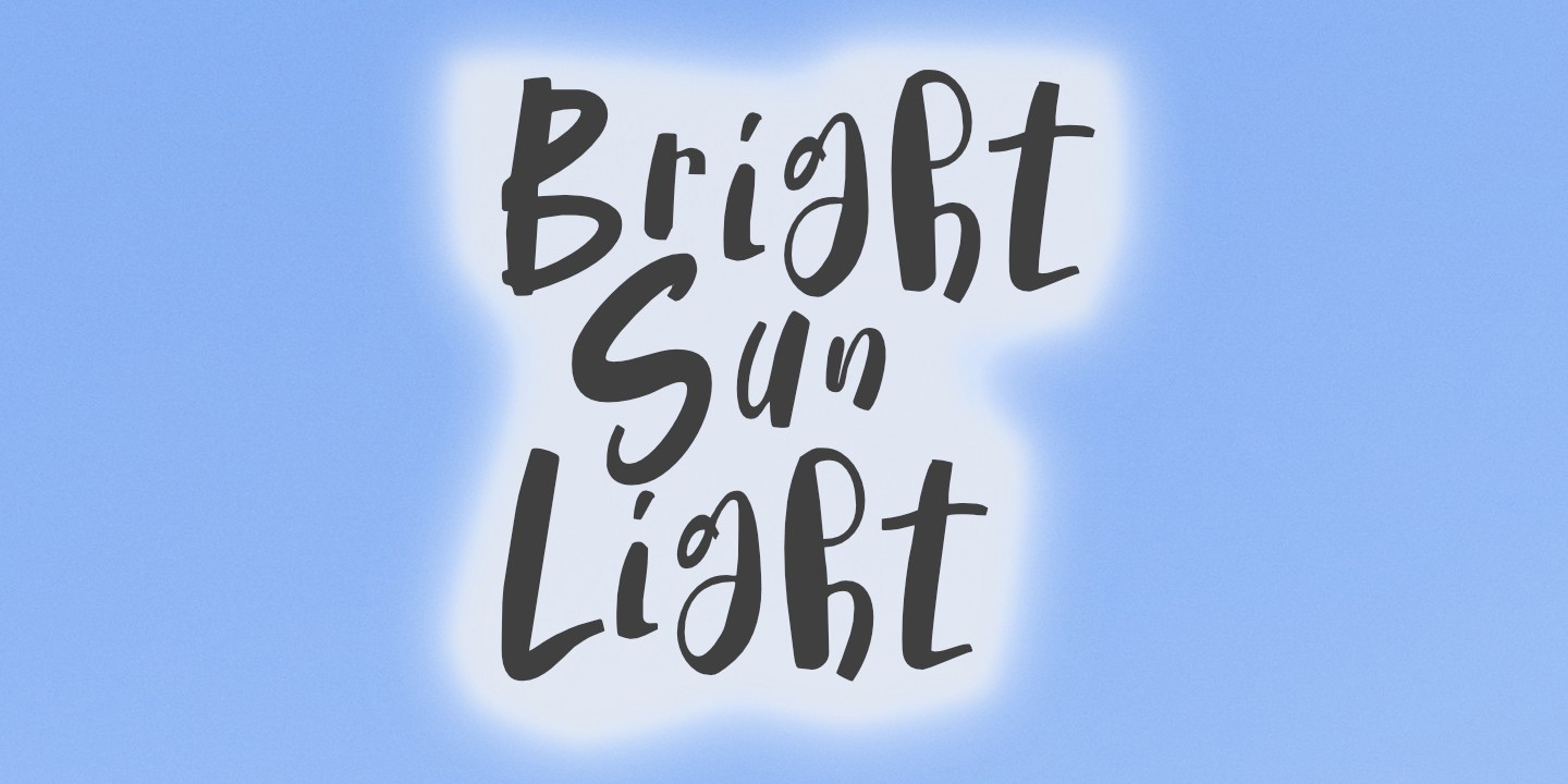 Font Bright Sun Light