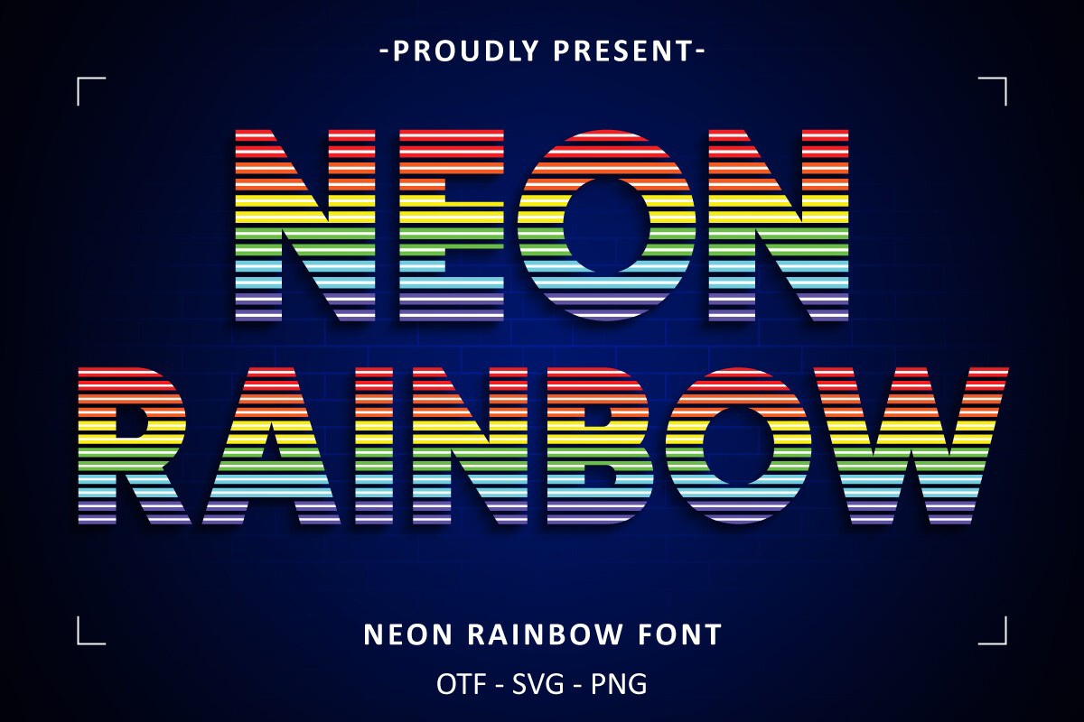 Font Neon Rainbow