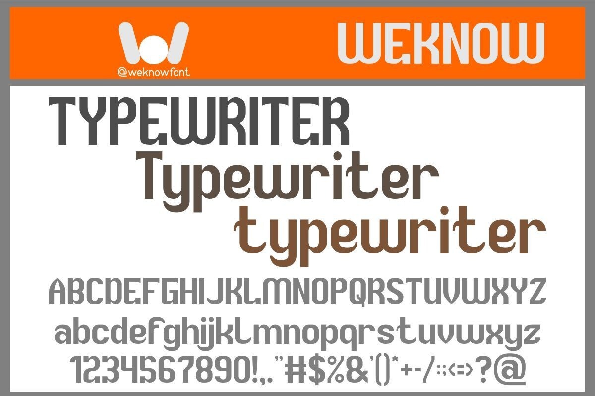 Font Typewriter