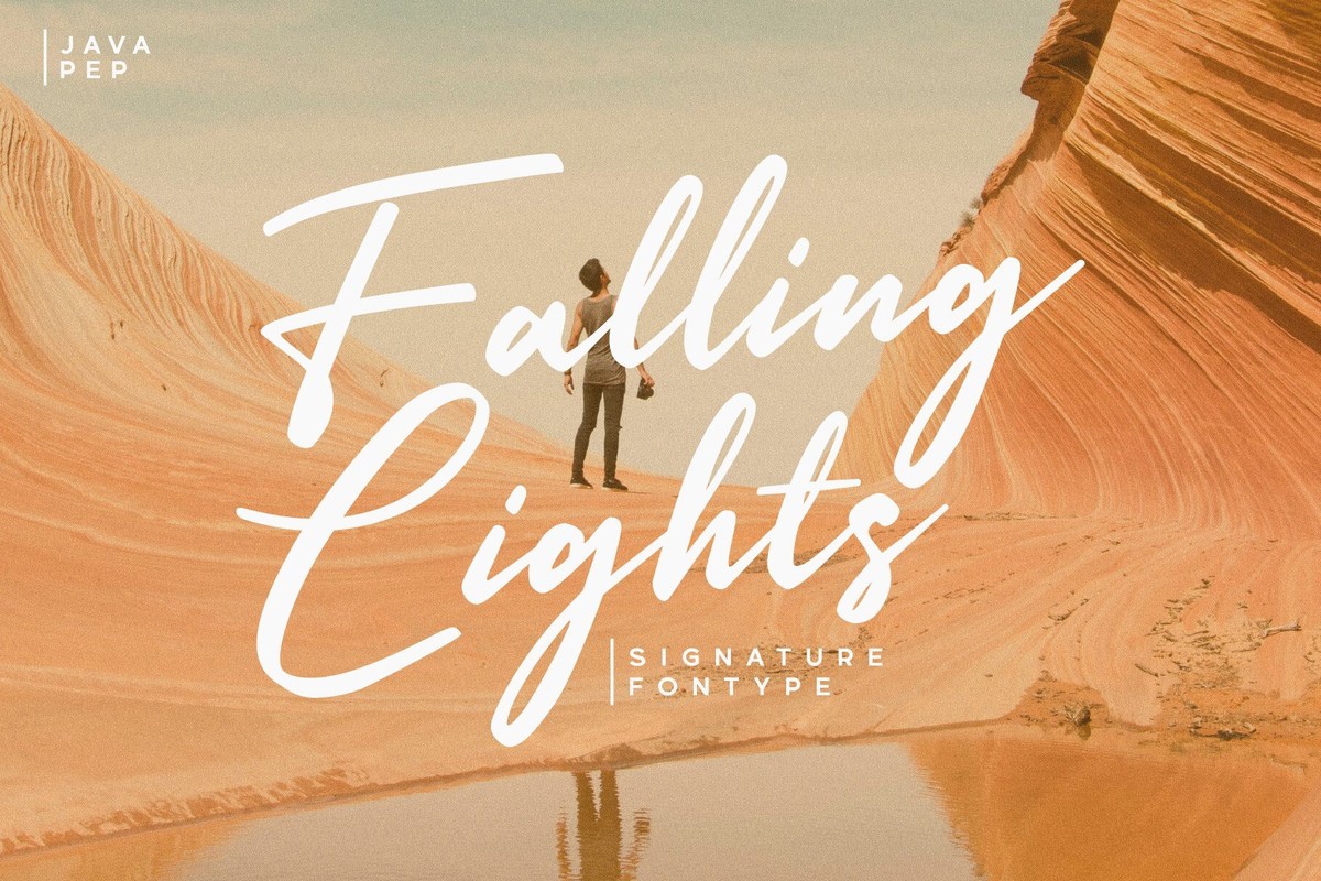 Font Falling Lights