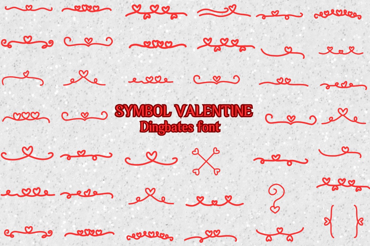 Font Symbol Valentine