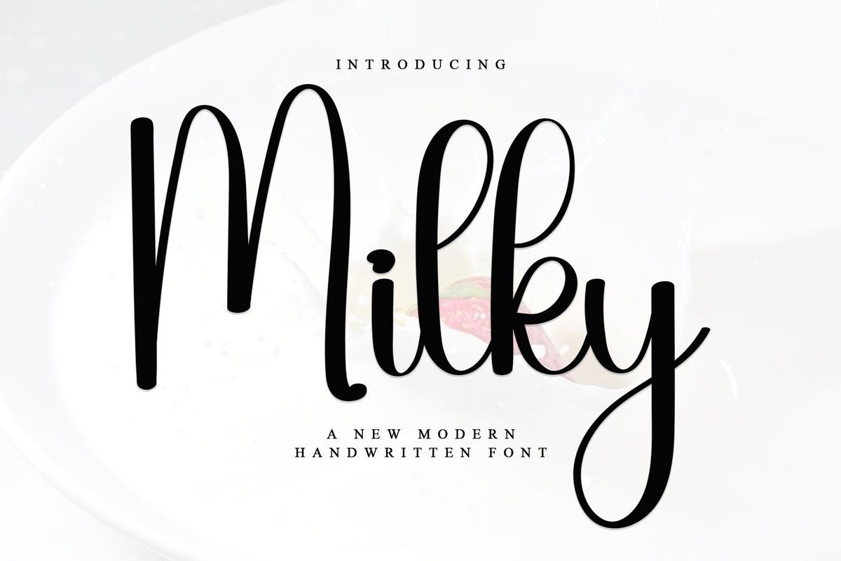 Font Milky: download and install on the WEB site